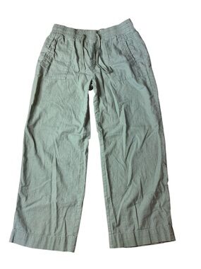 Frank. by Frank And Oak Sage Green Linen Blend Wide Leg Pants Size L